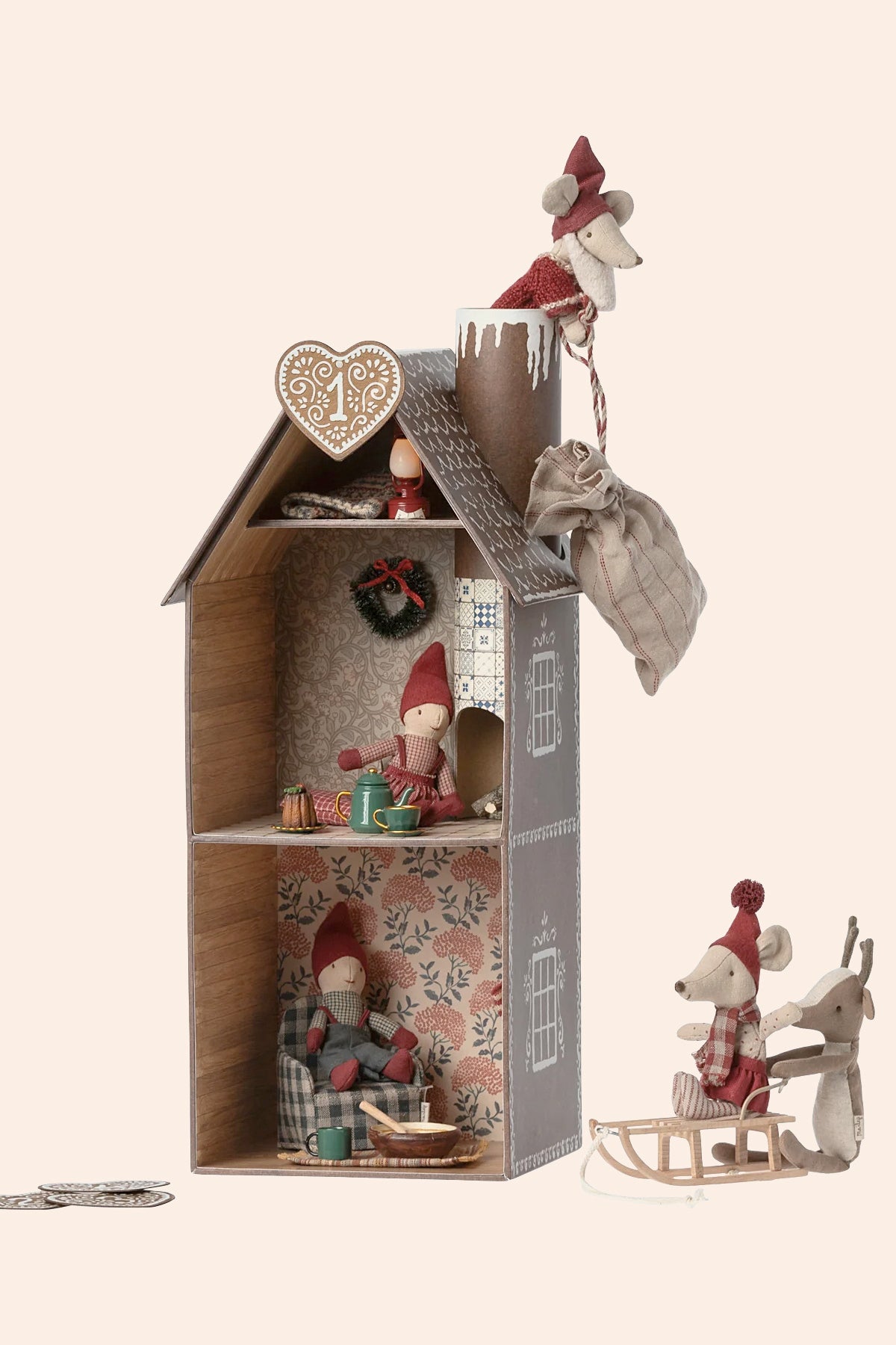 Maileg - Gingerbread House, Mouse