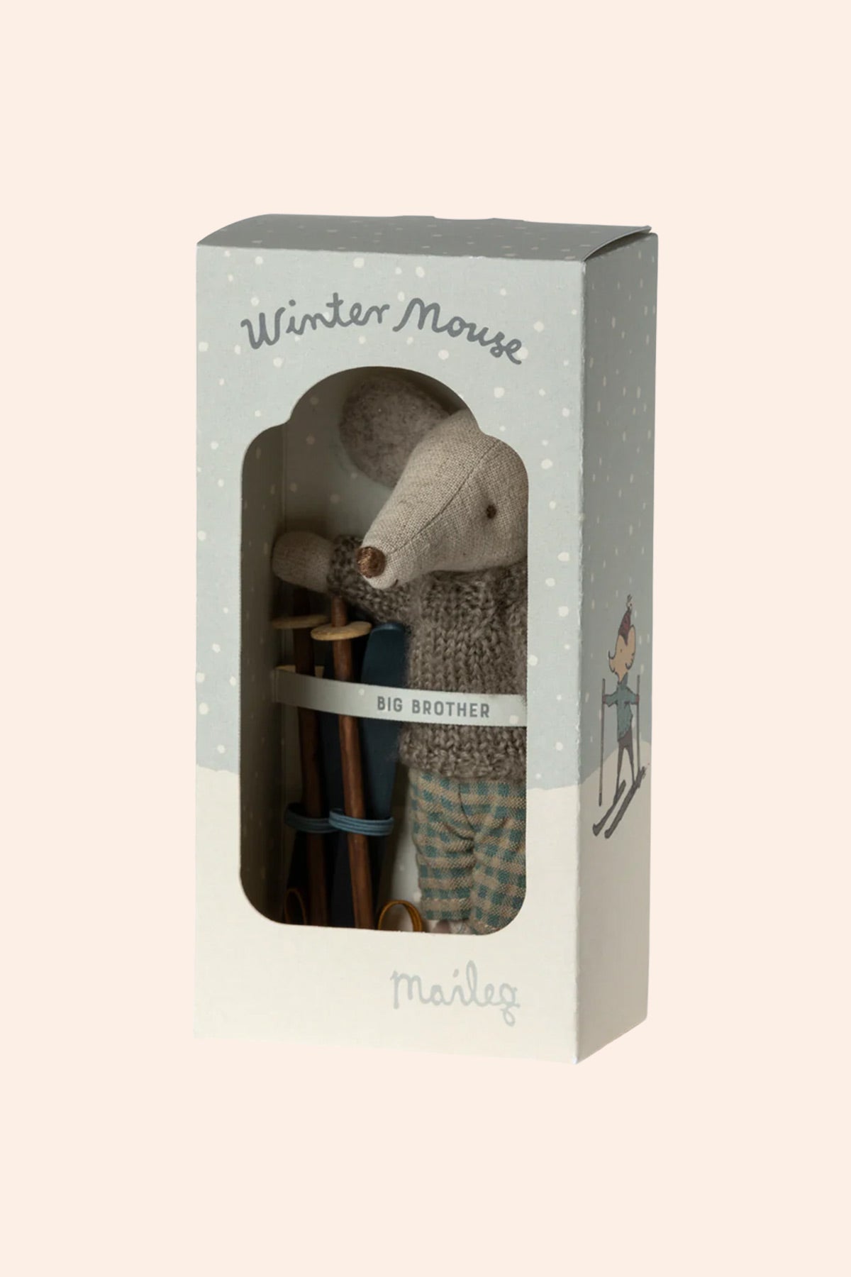 Maileg - Winter Mouse With Ski Set - Big Brother