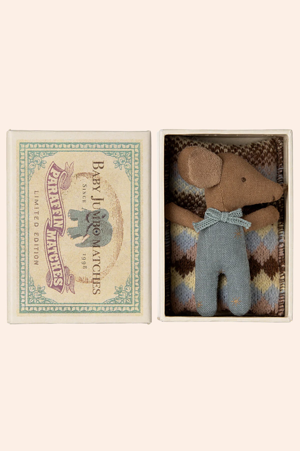  Wakey Baby Mouse in Matchbox - Blue