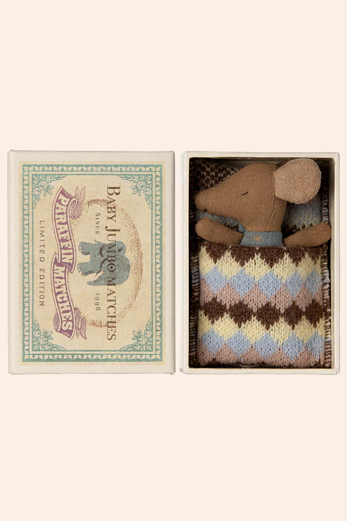  Wakey Baby Mouse in Matchbox - Blue