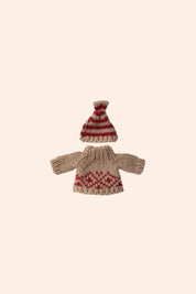 Maileg Knitted Sweater and Hat, Mum Mouse