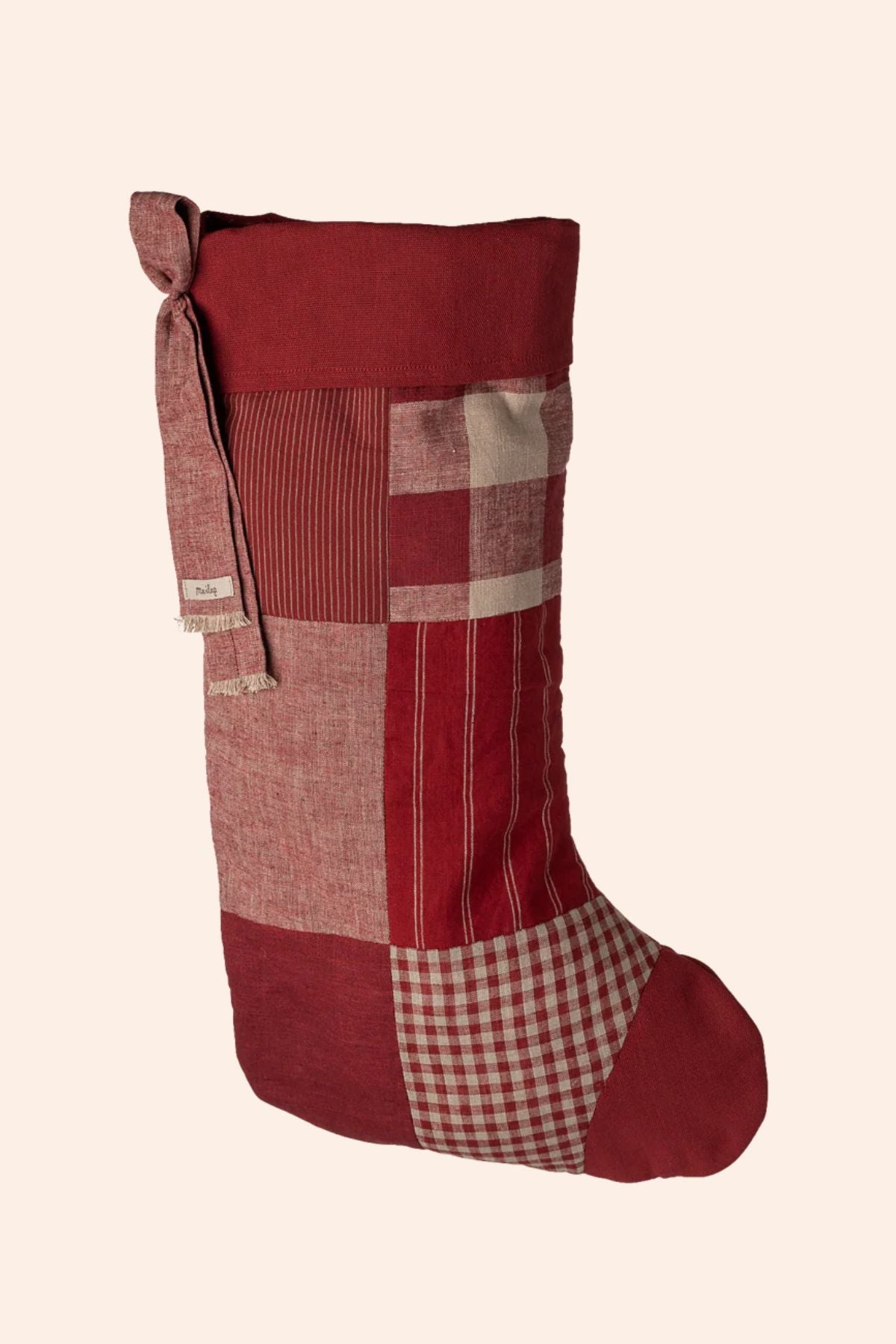 Maileg - Christmas Stocking - Check - Strawberries & Cream - Ingrid Lewis - Designer
Red and white patchwork Christmas stocking.