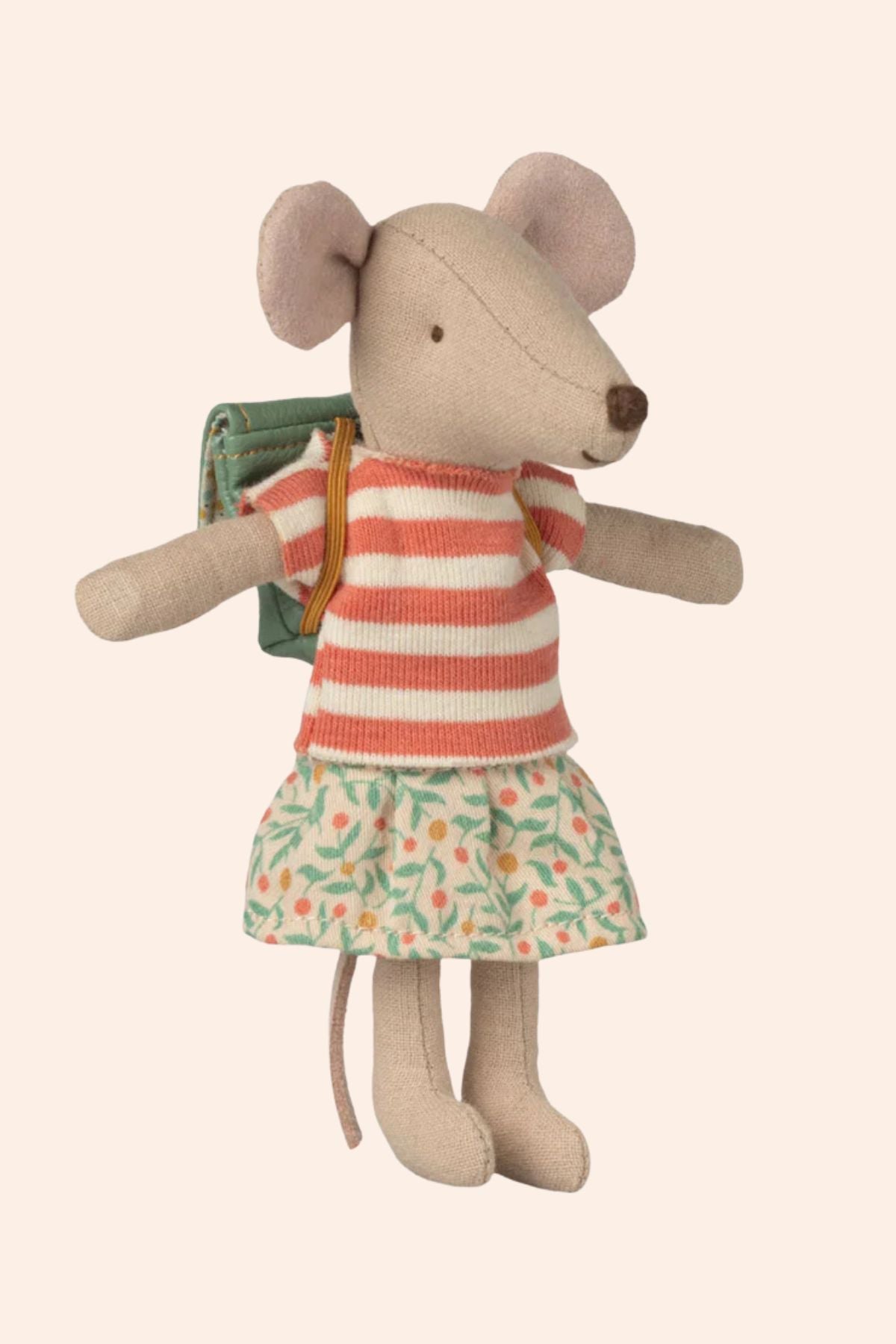 Maileg -  Clothes and Bag - Big Sister - Green - Strawberries & Cream - Ingrid Lewis - Designer