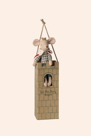 Maileg - King Mouse - Dad - Strawberries & Cream - luxury - Ingrid Lewis - Designer
Maileg Stuffed mouse toy with a crown inside a brick tower 