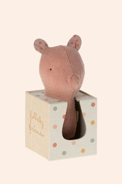 Maileg - Lullaby Friends - Pig Rattle - Strawberries & Cream - Ingrid Lewis - Strawberries & Cream 