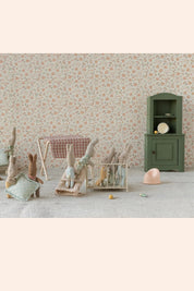 Maileg - Miniature Corner Cabinet - Dark Green - Strawberries & Cream - Ingrid Lewis - Designer