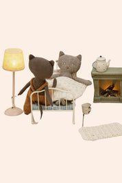 Maileg - Miniature Floor Lamp - Dark Powder - Strawberries & Cream