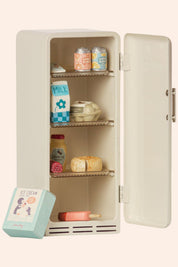 Maileg - Miniature Fridge - Off White - Strawberries & Cream