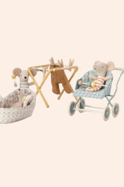 Maileg - Mouse - Drying Rack - Strawberries & Cream
