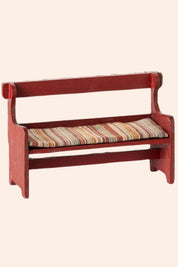 Maileg - Mouse Bench - Red - Strawberries & Cream - Ingrid Lewis - Designer