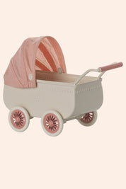 Maileg - Mouse Pram - Coral - Strawberries & Cream