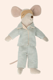 Maileg - Mum/Dad Clothing - Pyjamas - Blue - Strawberries & Cream