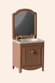 Maileg - Sink Dresser Mirror - Mouse - Dark Powder - Strawberries & Cream