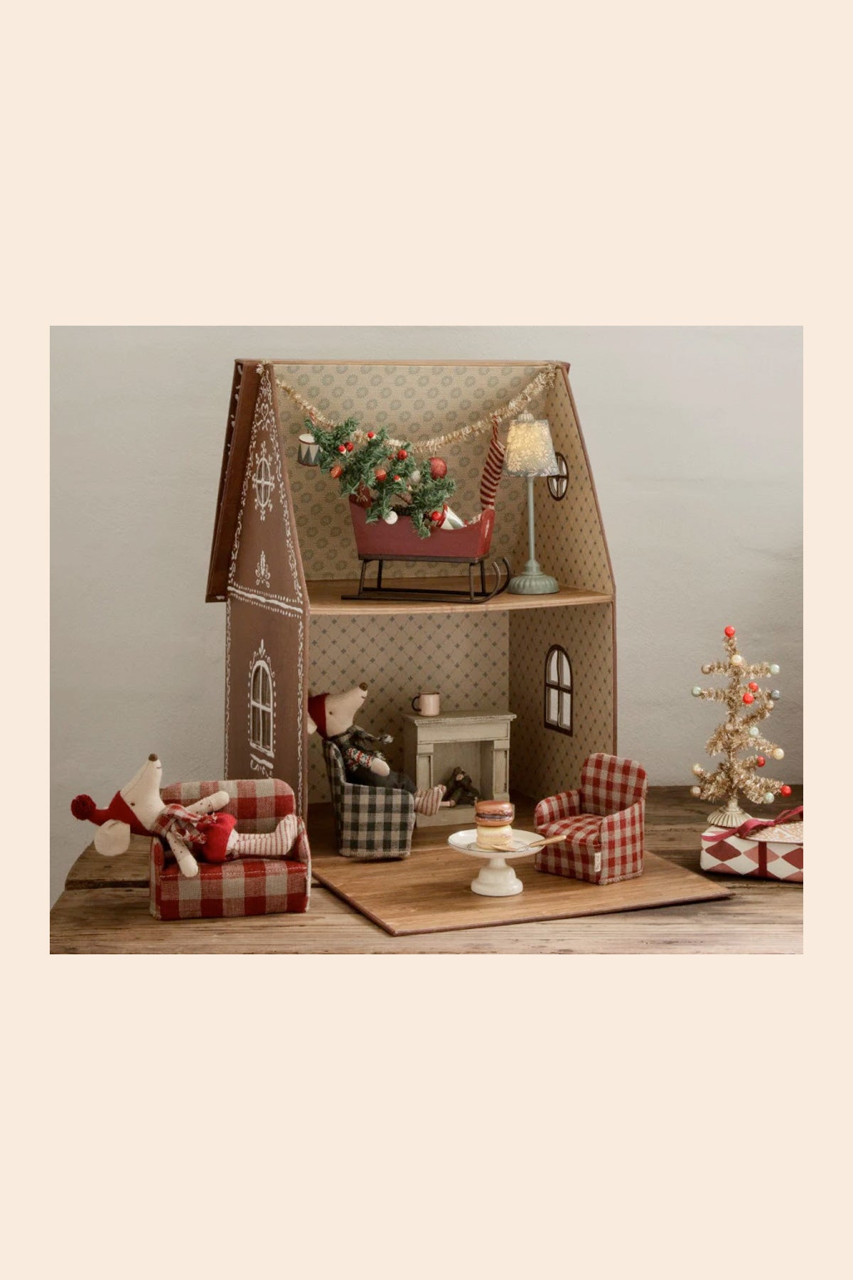 Maileg - Vintage Floor Lamp - Small - Antracite - Strawberries & Cream - Ingrid Lewis - Designer