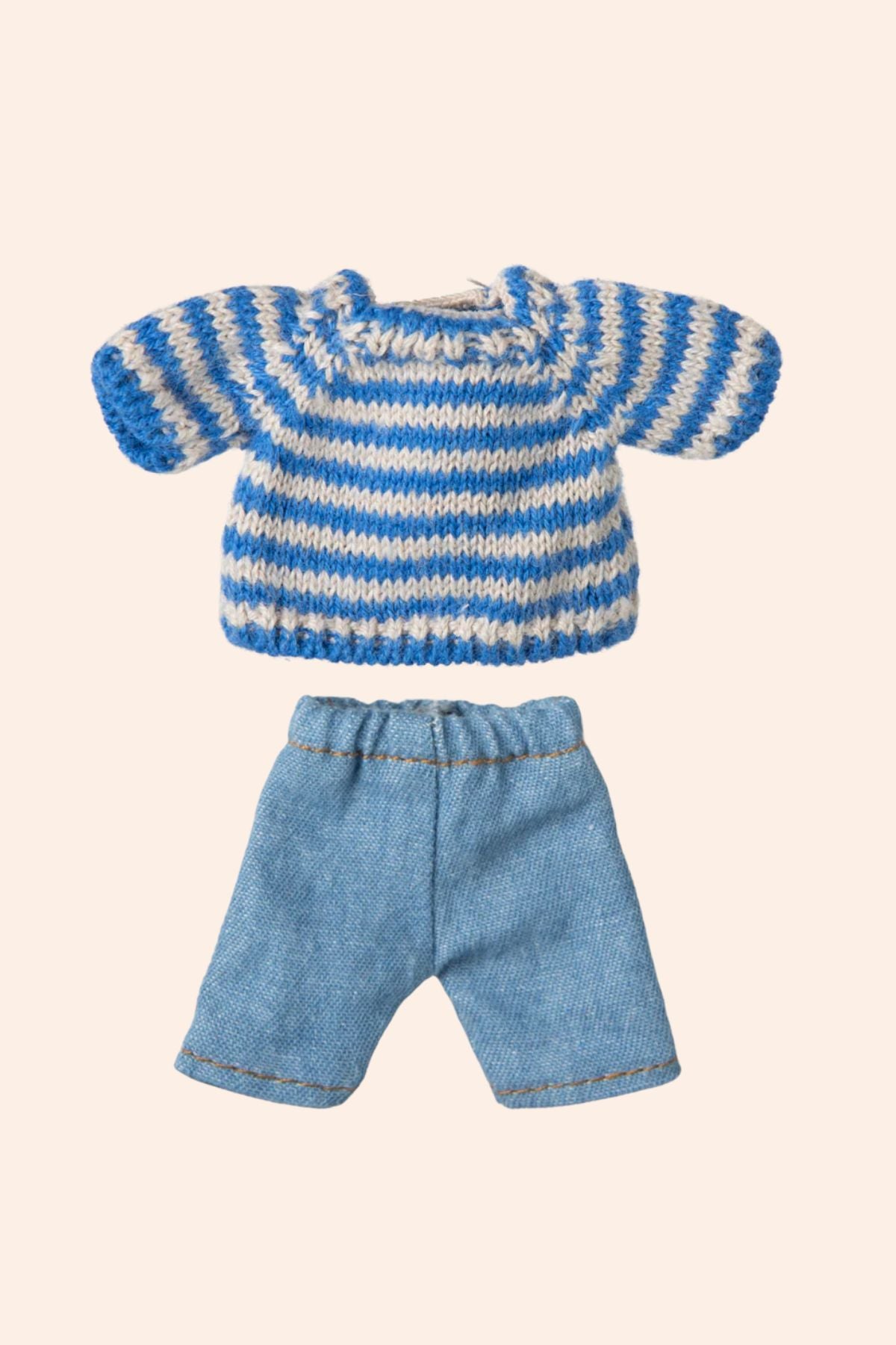Maileg Knitted Sweater and Pants,  Big Brother Mouse - Clothes - Strawberries & Cream