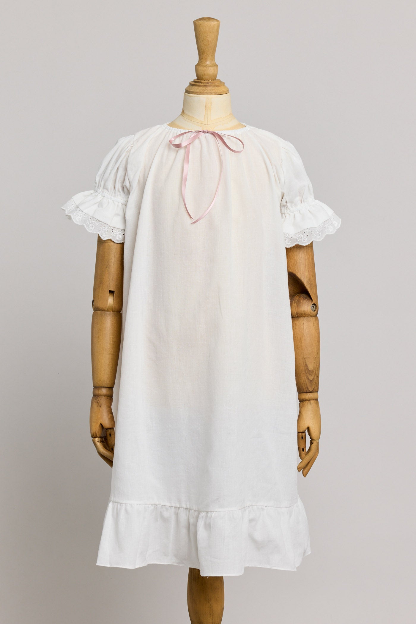Moon Night Dress In White Jacquard - Designed by Ingrid Lewis - Strawberries & Cream