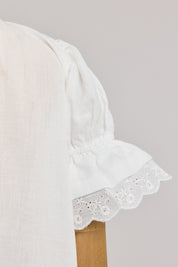Moon Night Dress In White Jacquard - Designed by Ingrid Lewis - Strawberries & Cream