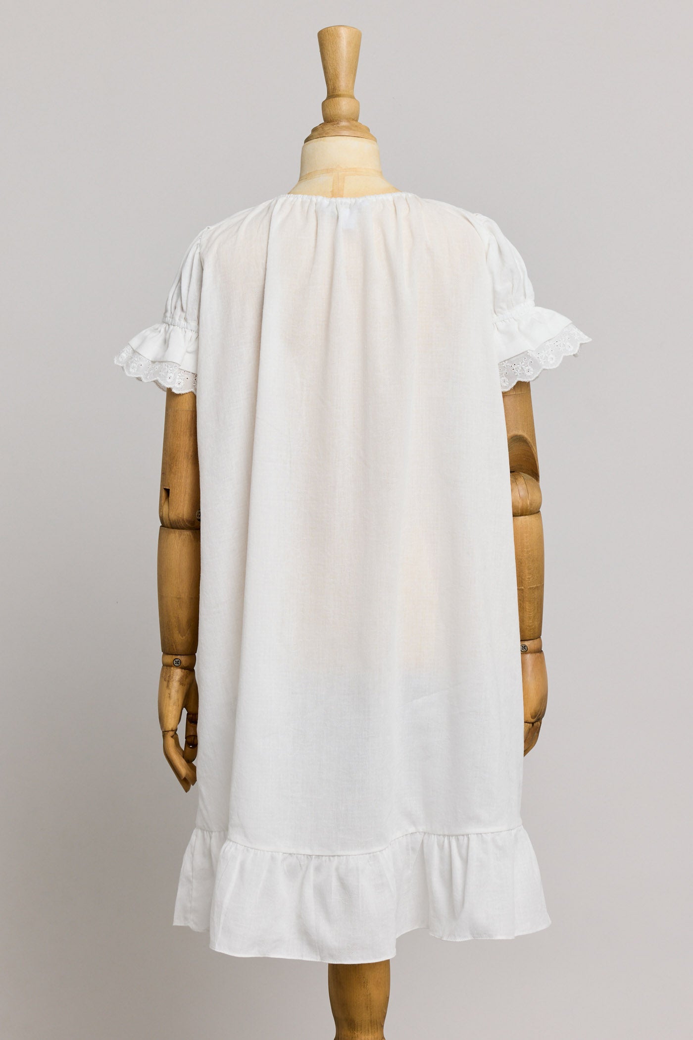 Moon Night Dress In White Jacquard - Designed by Ingrid Lewis - Strawberries & Cream