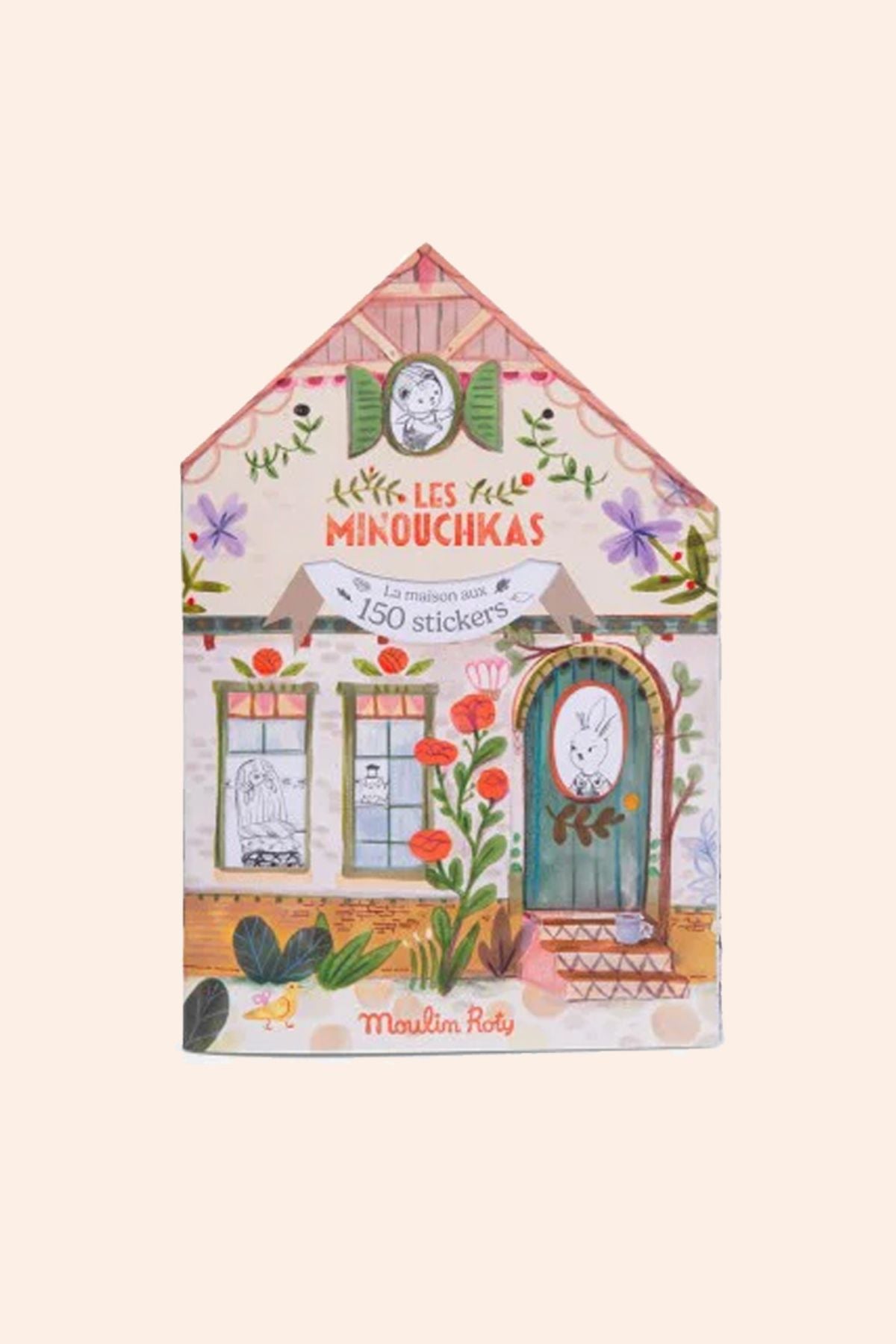 Moulin Roty -  Les Minouchkas - My Colouring House - 150 Stickers - Strawberries & Cream 