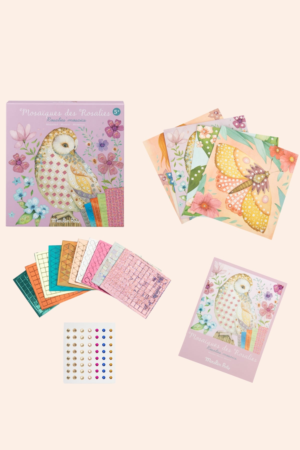 Moulin Roty - Les Rosalies - Mosaic Craft Kit - Strawberries & Cream - Ingrid Lewis - Designer