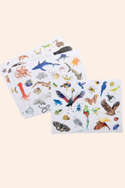 Moulin Roty - Pack of 78 stickers - Animal of the world stickers - Strawberries & Cream - Ingrid Lewis - Designer
