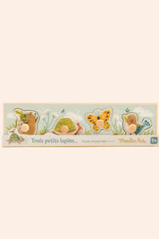 Moulin Roty - Trois Petits Lapins - Animal puzzle - Strawberries & Cream - Ingrid Lewis - Designer