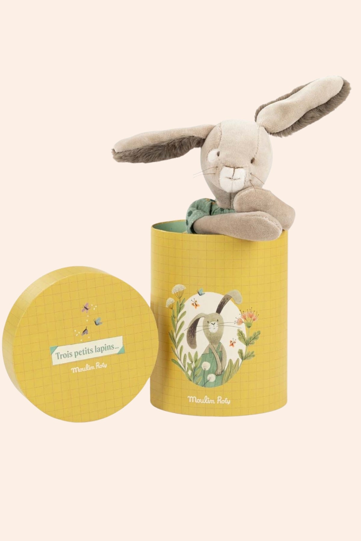 Moulin Roty - Trois Petits Lapins - Sauge the rabbit (in a box) - Strawberries & Cream - Ingrid Lewis - Designer