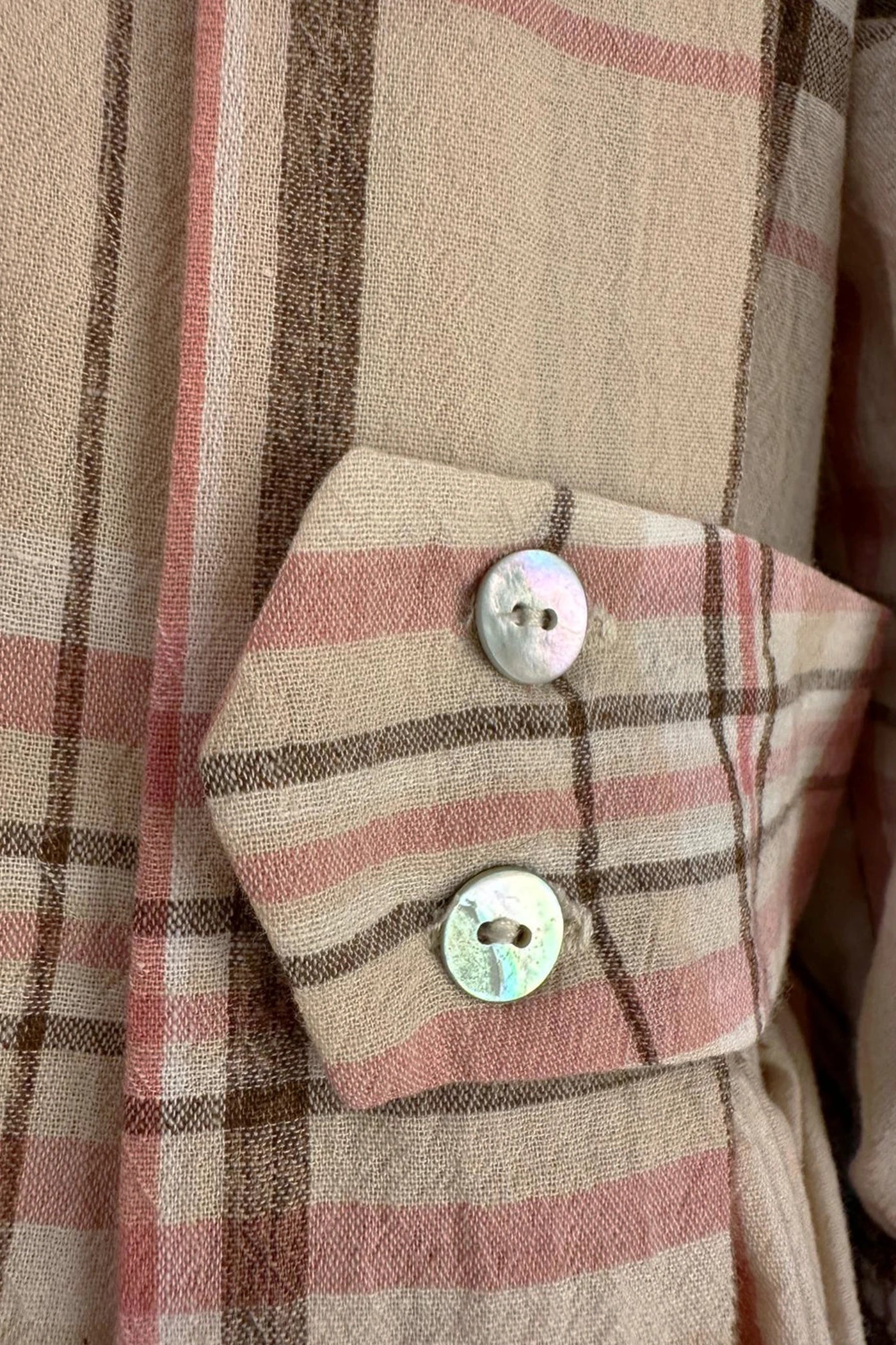 Piano Dress in Cream Check - Designed by Ingrid Lewis - Strawberries and Cream