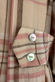 Piano Dress in Cream Check - Designed by Ingrid Lewis - Strawberries and Cream