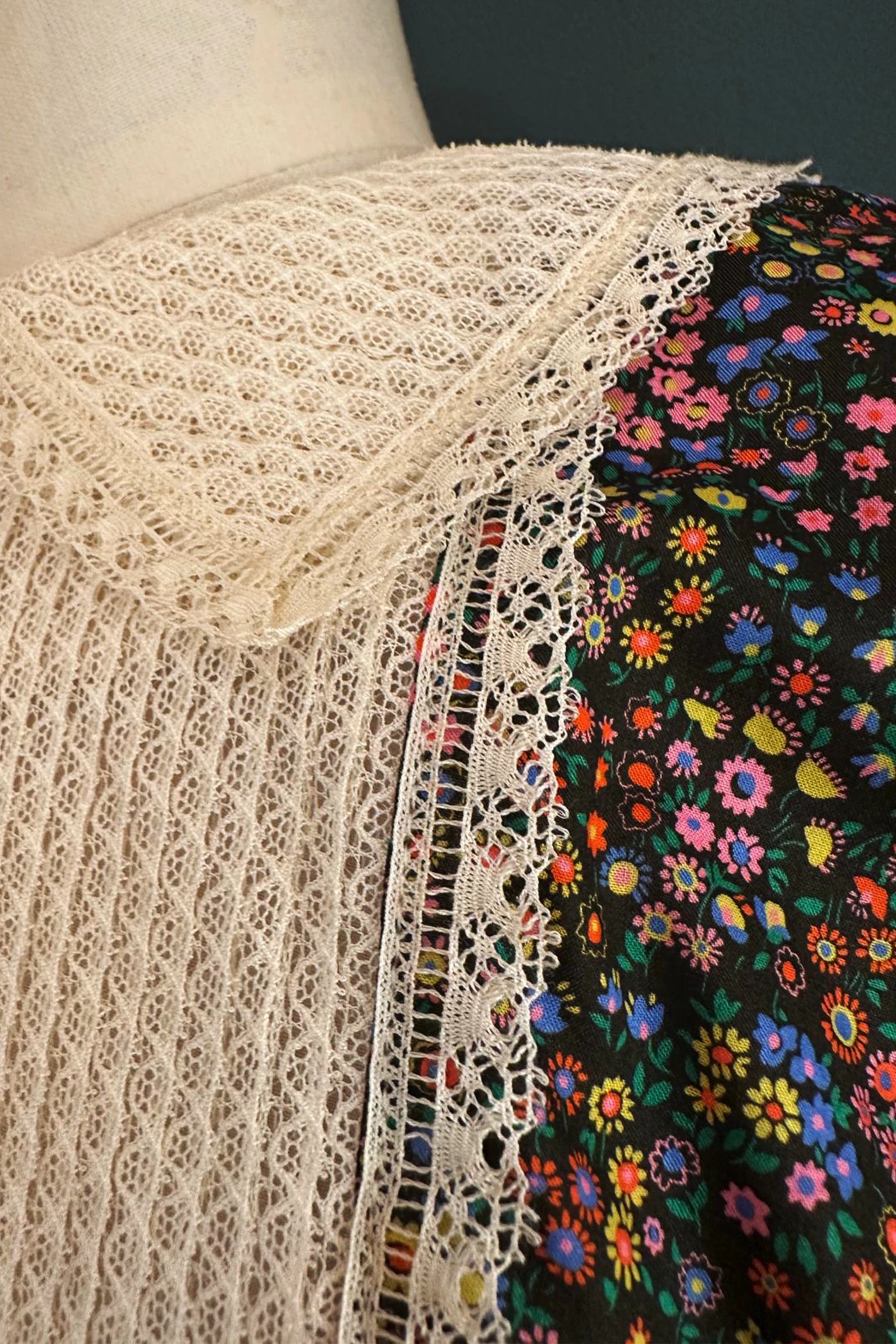 Pleated Dress Dark Floral Liberty - Designed by Ingrid Lewis - Strawberries & Cream