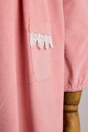 Popcorn Dress in Pink Corduroy - Designed by Ingrid Lewis - Strawberries & Cream