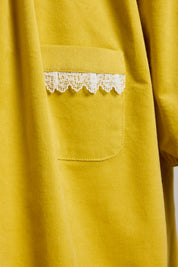 Popcorn Dress in Yellow Corduroy - Designed by Ingrid Lewis - Strawberries & Cream