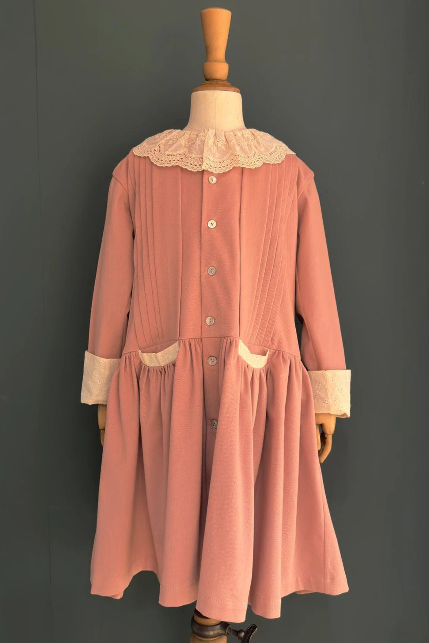 Pretzel Dress in Dusty Cloud - Designed by Ingrid Lewis - Strawberries and Cream