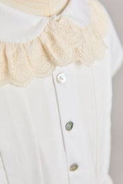 Pretzel White Cloud Dress - Designed by Ingrid Lewis - Strawberries & Cream