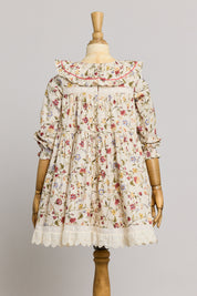 Raspberry Dress in Osaka Flower - Designed by Ingrid Lewis - Strawberries & Cream
