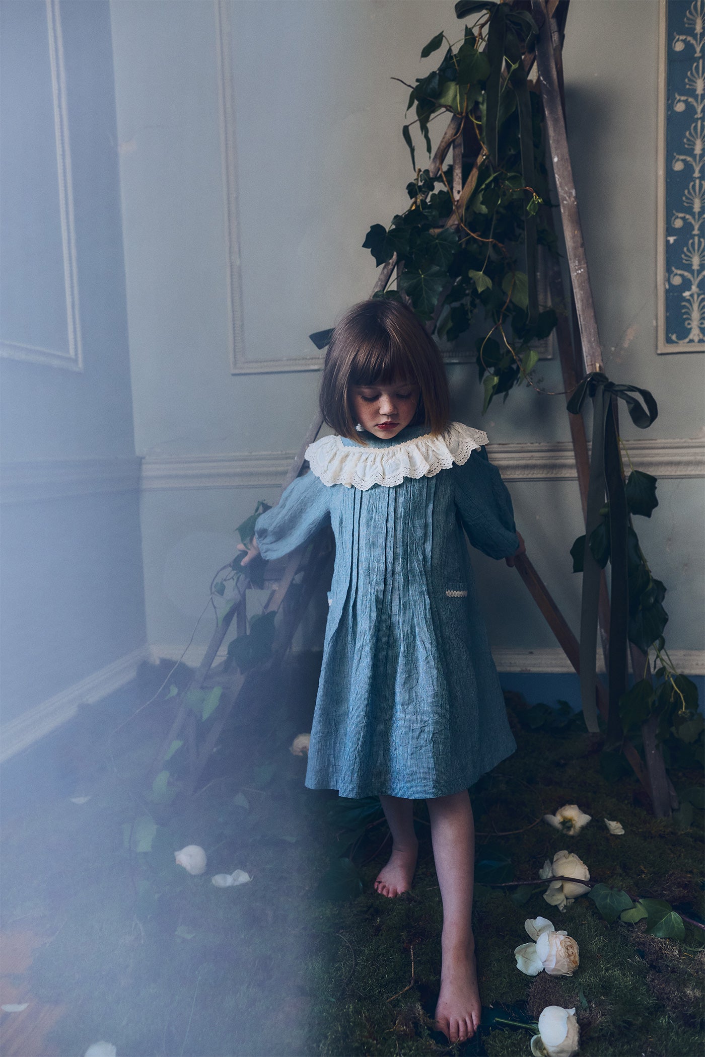 Salt Dress in Teacup Teal Cream - Designed by Ingrid Lewis - Strawberries & Cream