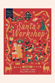 Santa's Workshop - Strawberries & Cream - Ingrid Lewis - Designer
Book cover of 'Santa's Workshop' with festive illustrations.