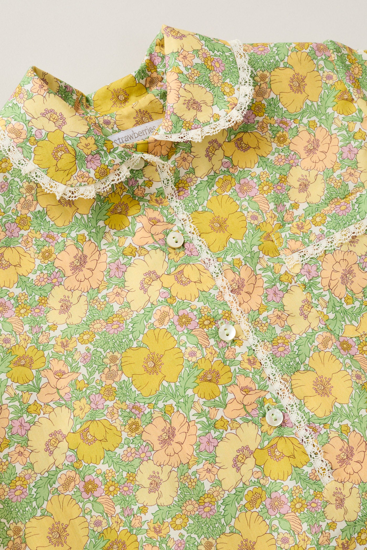 Baby Pyjama in California Poppy Liberty Print