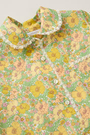 Baby Pyjama in California Poppy Liberty Print