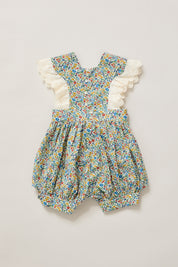 Baby Muffin Romper in Mustard Bluebell Liberty Print