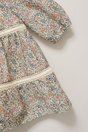 Baby Alba Dress Blue The Smallest Floral Liberty Print