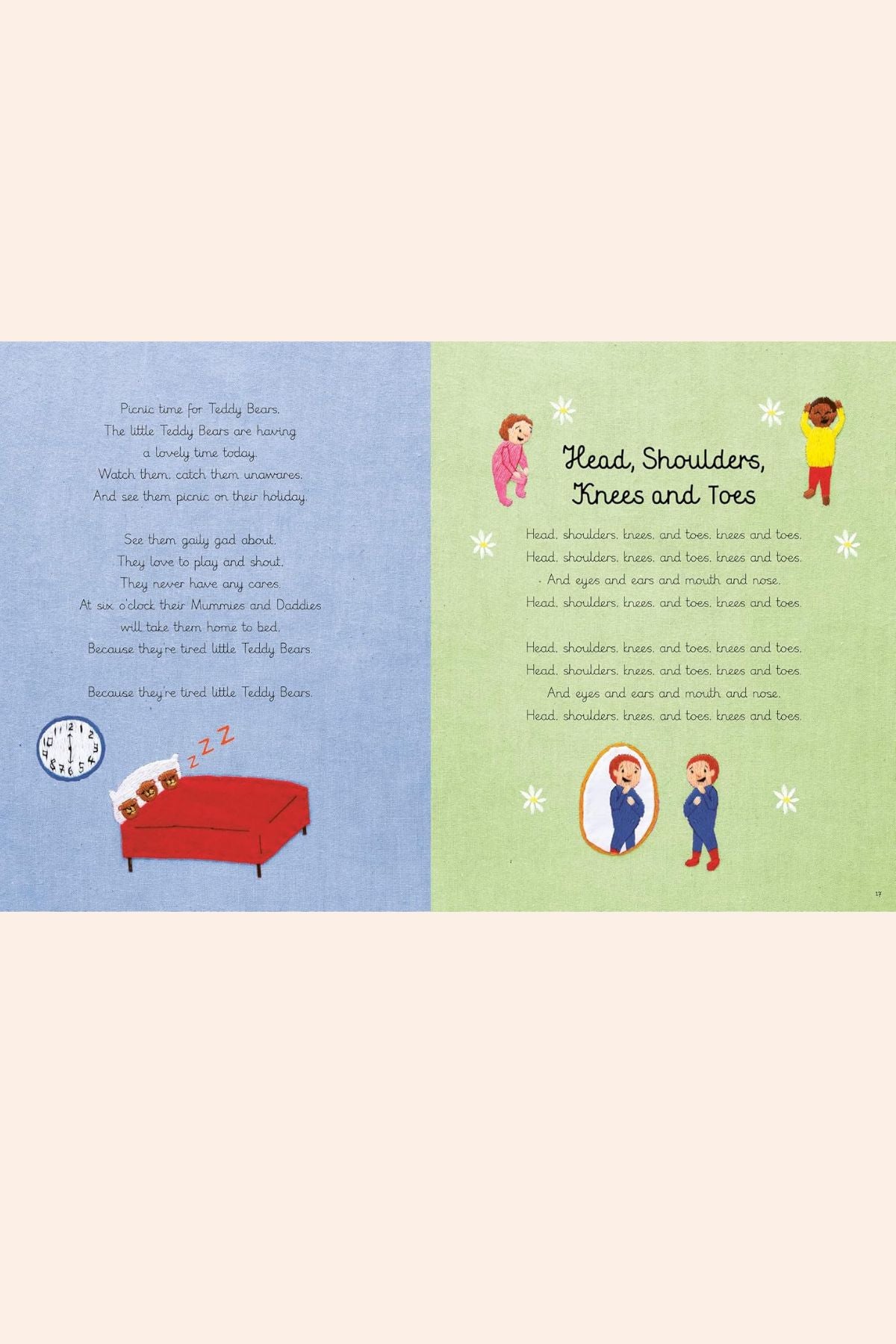 Sing With Your Baby Every day - Strawberries & Cream - Ingrid Lewis - Designer
Children's book page with colourful illustrations 