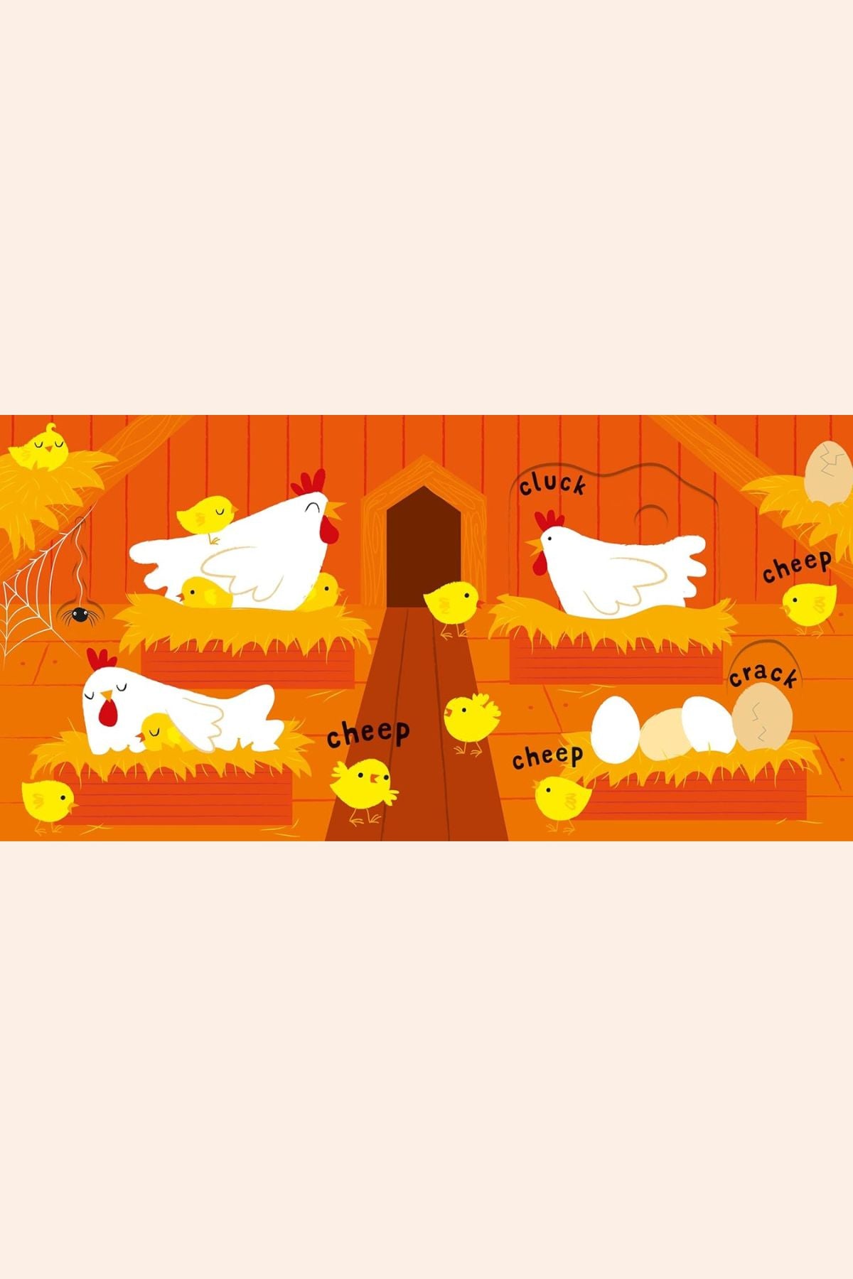 Slide and See Farm - Strawberries & Cream - Ingrid Lewis - Designer
Illustration of chickens and chicks 