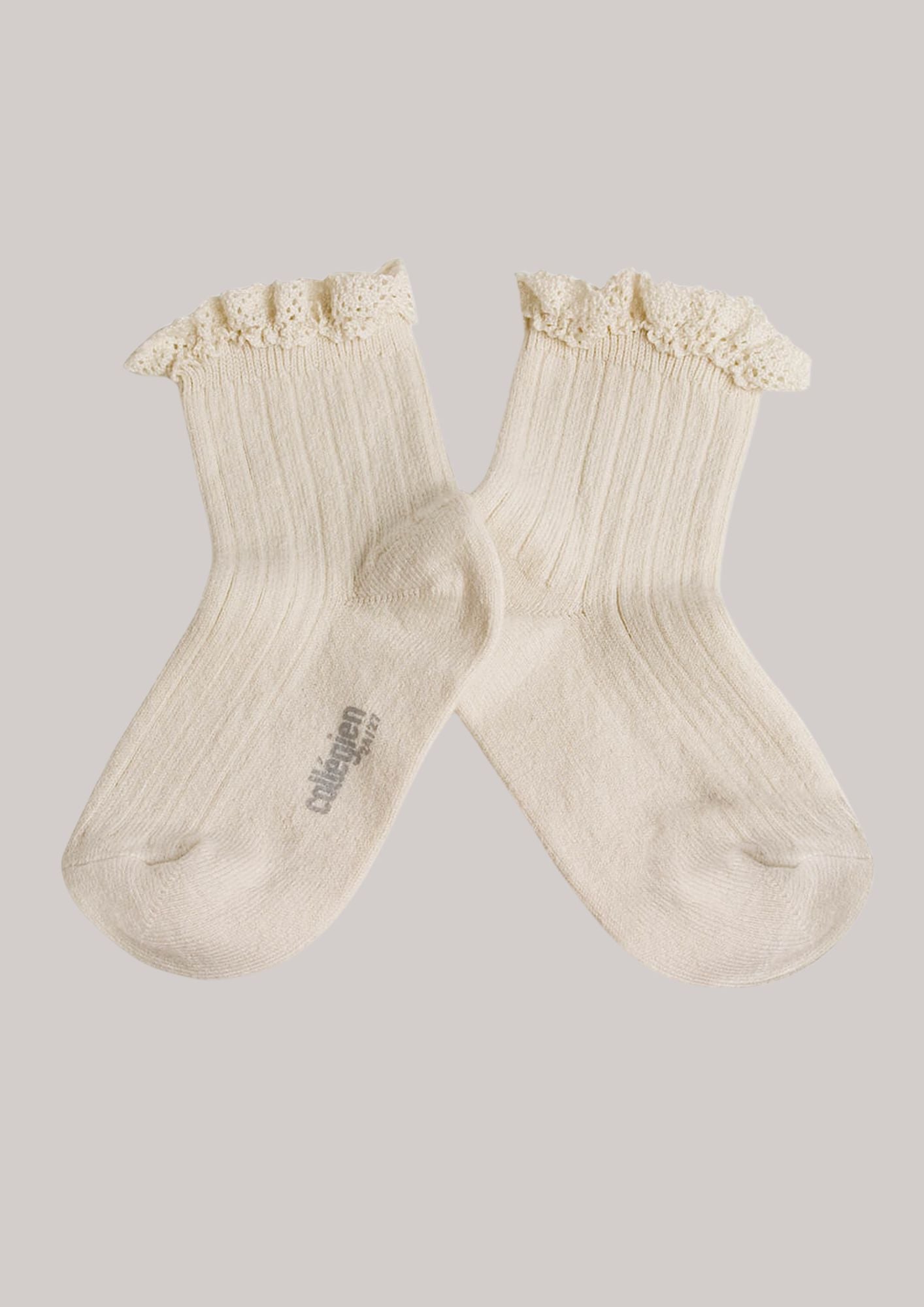 Collégien X Strawberries & Cream  - Annette Doux Agneaux Ankle Socks Lace