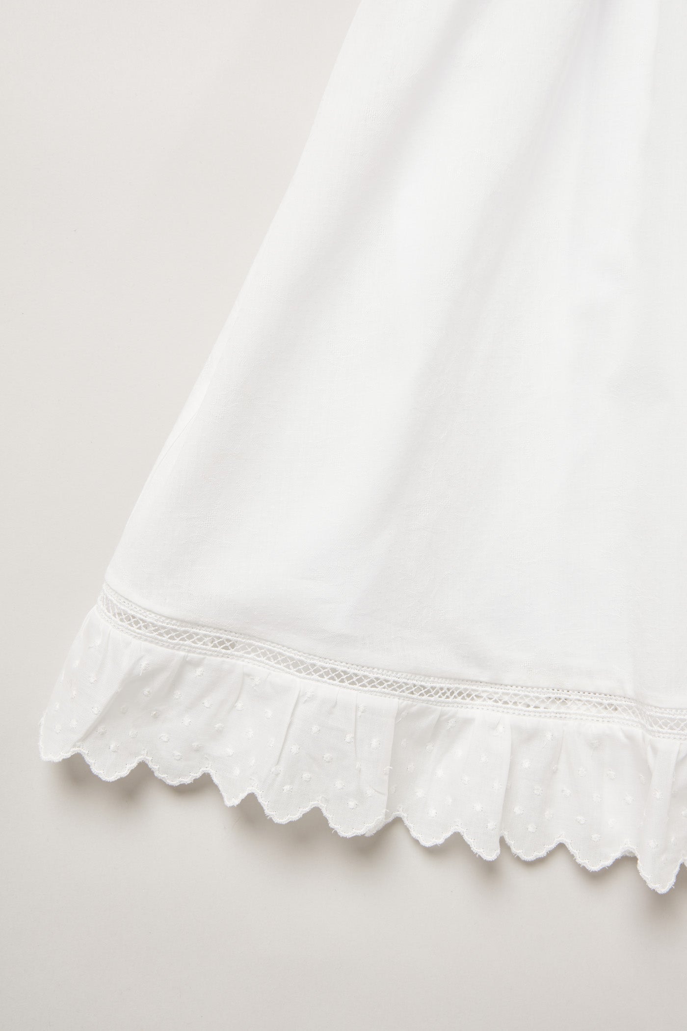 Baby Milk Dress Soft White Jacquard