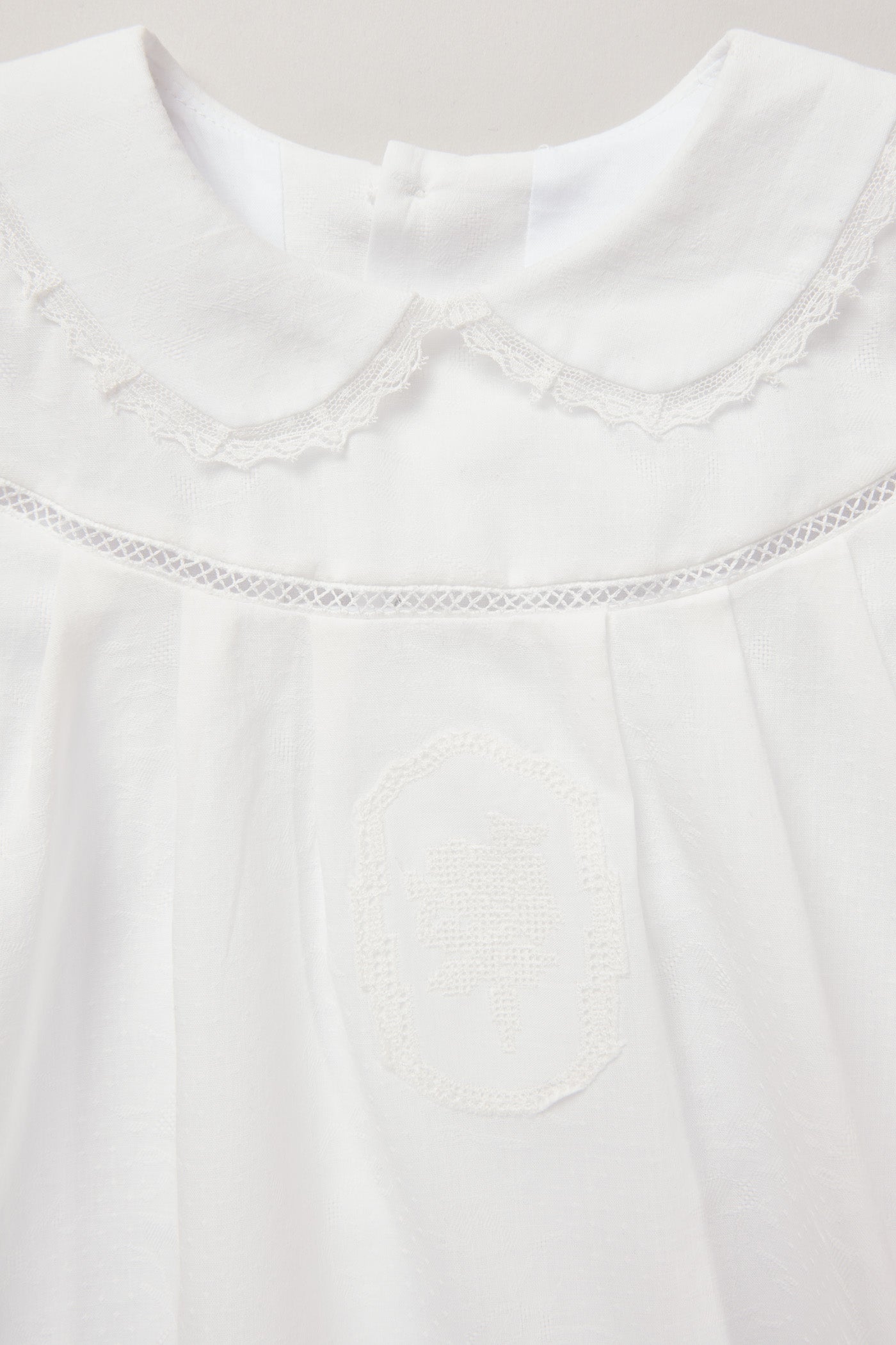 Baby Milk Dress Soft White Jacquard
