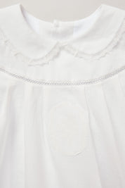 Baby Milk Dress Soft White Jacquard
