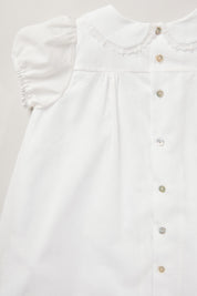 Baby Milk Dress Soft White Jacquard