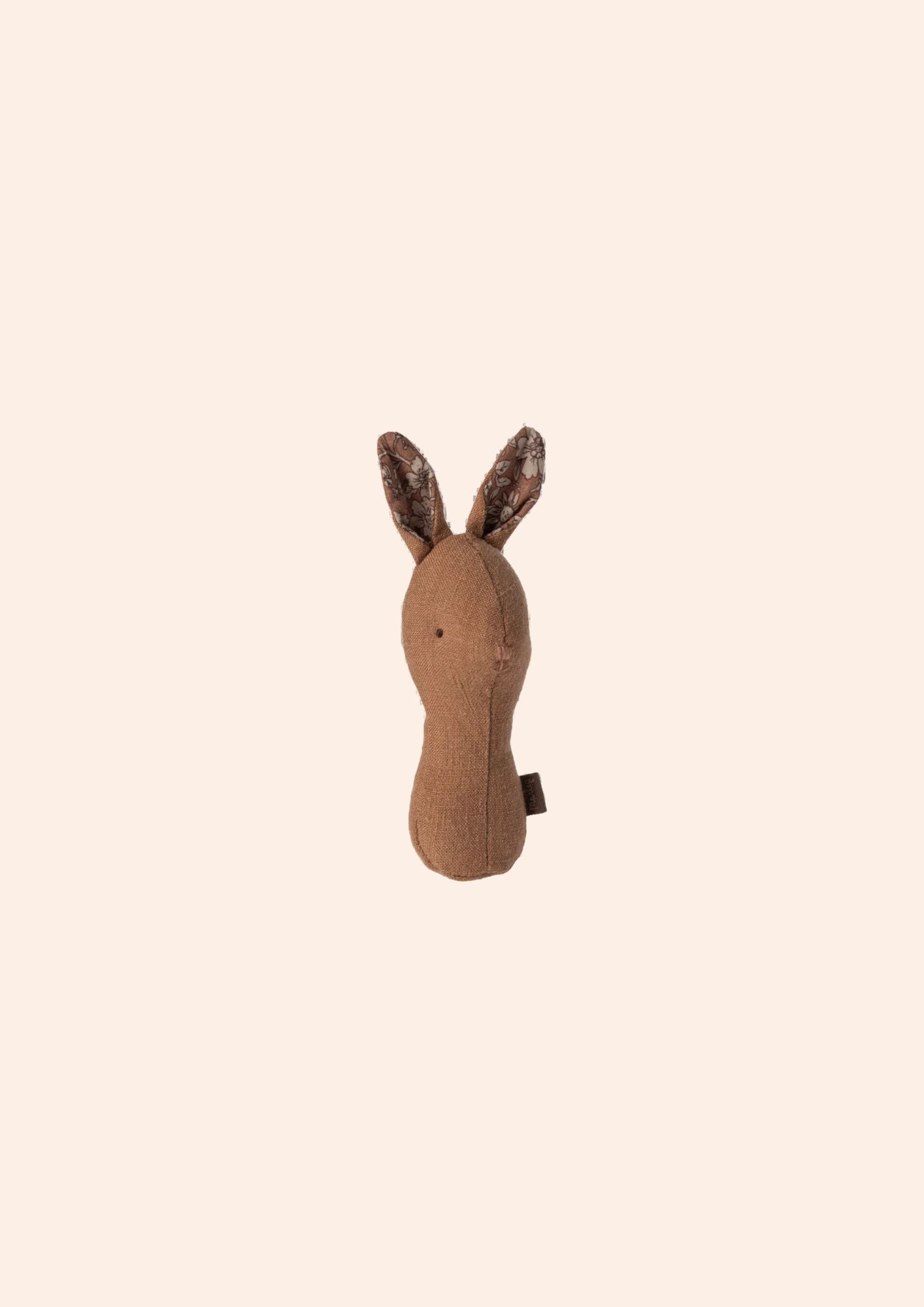 Maileg Lullaby Friends, Bunny Rattle-Chocolate