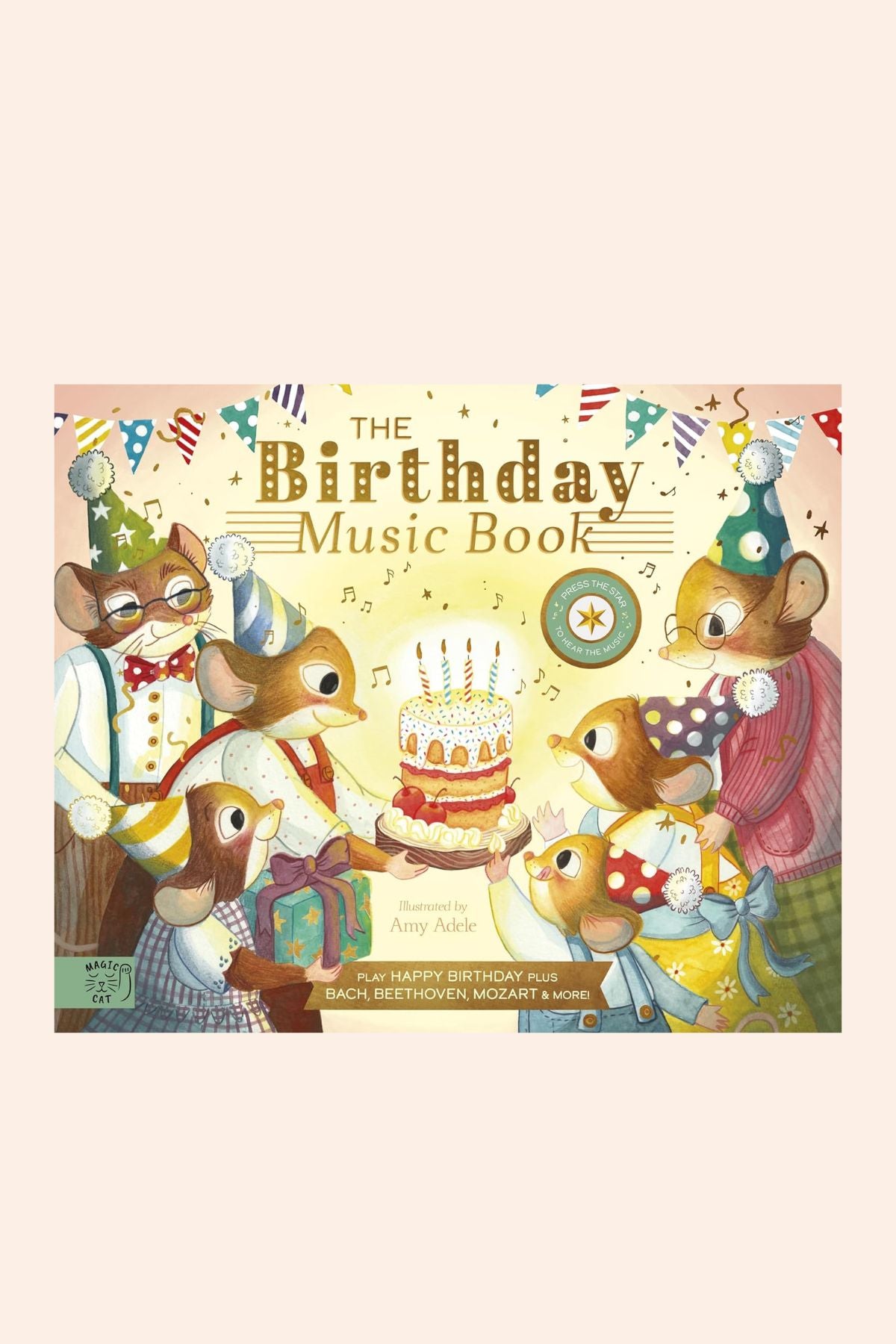 The Birthday Musical Book - Strawberries & Cream - Ingrid Lewis - Designer
Book cover of 'The Birthday Music Book' with illustrated animals.